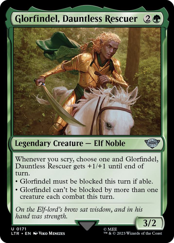 Glorfindel, Dauntless Rescuer 171 card from Universes Beyond: The Lord of the Rings: Tales of Middle-earth
