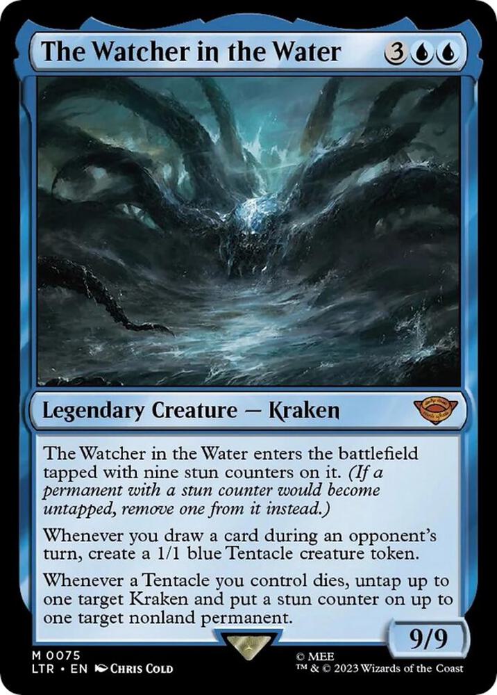 The Watcher in the Water 75 card from Universes Beyond: The Lord of the Rings: Tales of Middle-earth