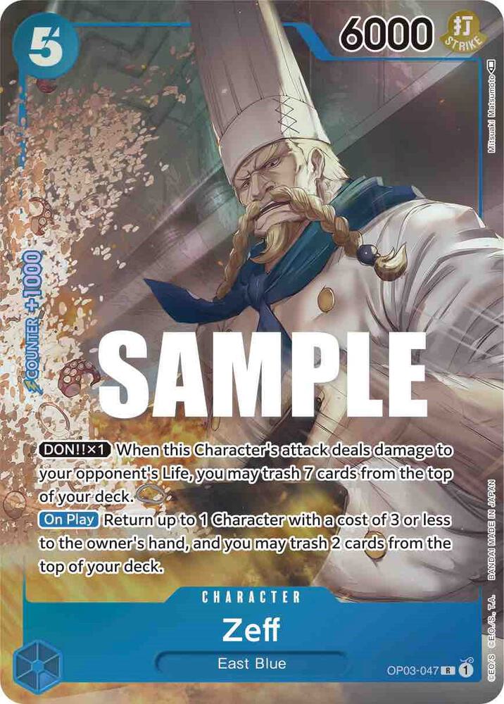 Zeff (Alternate Art) OP03-047 card from Pillars of Strength