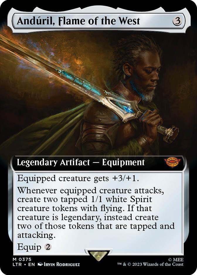 Anduril, Flame of the West (Extended Art) 375 card from Universes Beyond: The Lord of the Rings: Tales of Middle-earth