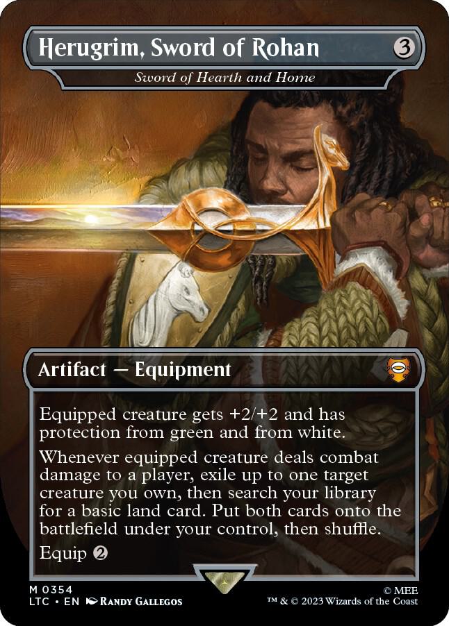 Herugrim, Sword of Rohan - Sword of Hearth and Home (Borderless) 354 card from Commander: The Lord of the Rings: Tales of Middle-earth