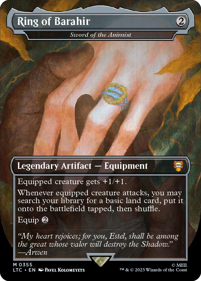 Ring of Barahir - Sword of the Animist (Borderless) 355 card from Commander: The Lord of the Rings: Tales of Middle-earth
