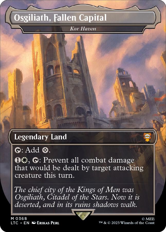 Osgiliath, Fallen Capital - Kor Haven (Borderless) 368 card from Commander: The Lord of the Rings: Tales of Middle-earth