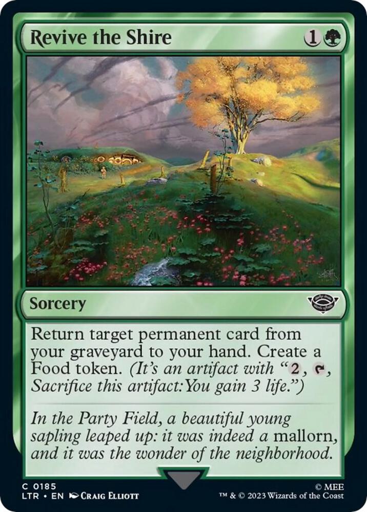 Revive the Shire 185 card from Universes Beyond: The Lord of the Rings: Tales of Middle-earth