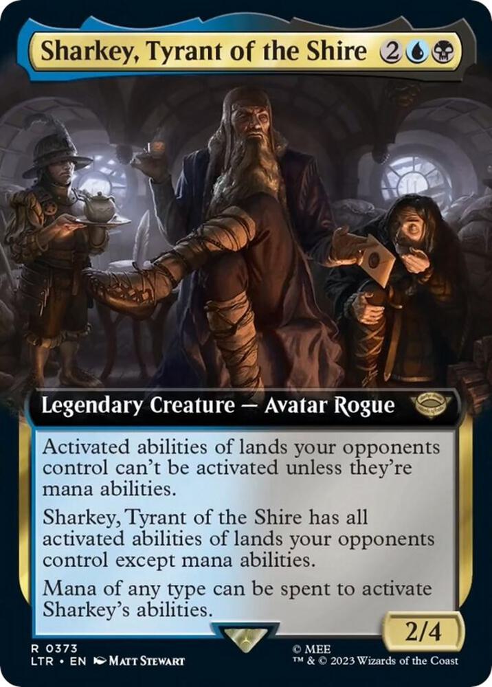 Sharkey, Tyrant of the Shire (Extended Art) 373 card from Universes Beyond: The Lord of the Rings: Tales of Middle-earth