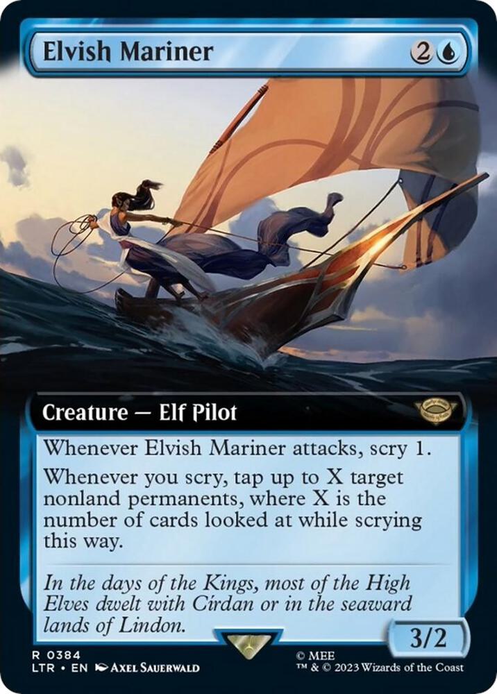 Elvish Mariner (Extended Art) 384 card from Universes Beyond: The Lord of the Rings: Tales of Middle-earth