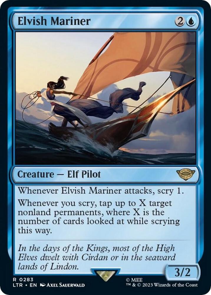 Elvish Mariner 283 card from Universes Beyond: The Lord of the Rings: Tales of Middle-earth