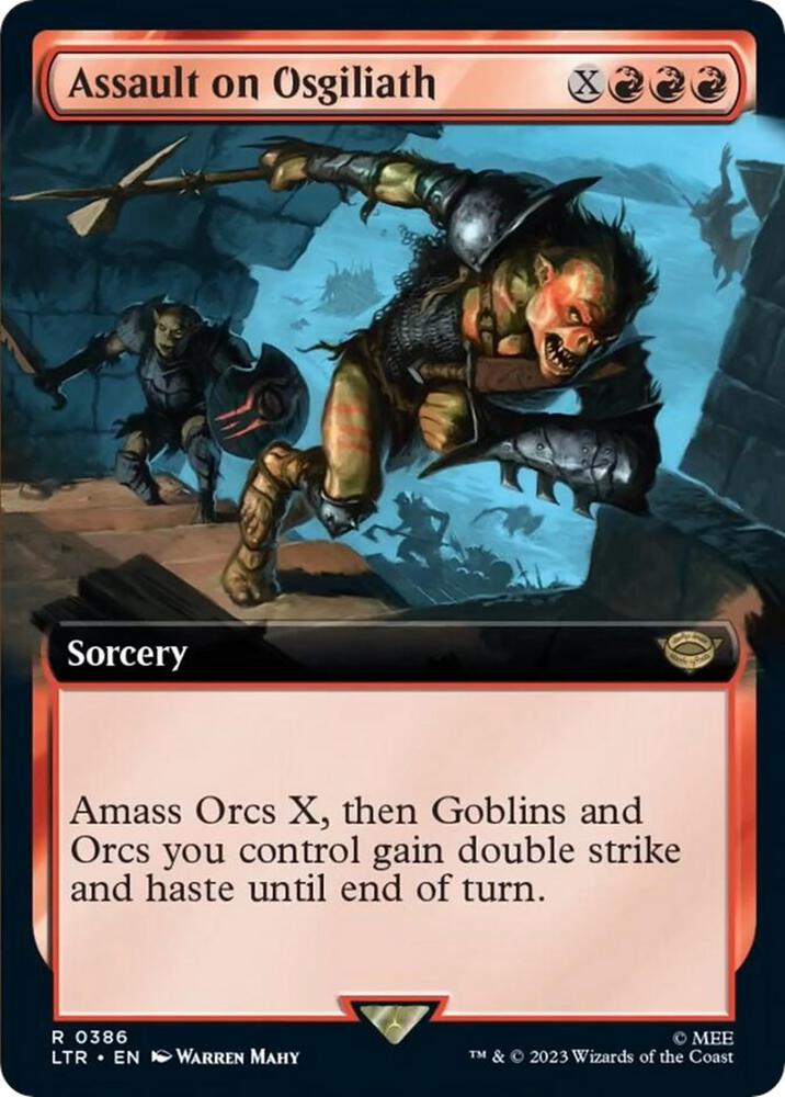 Assault on Osgiliath (Extended Art) 386 card from Universes Beyond: The Lord of the Rings: Tales of Middle-earth