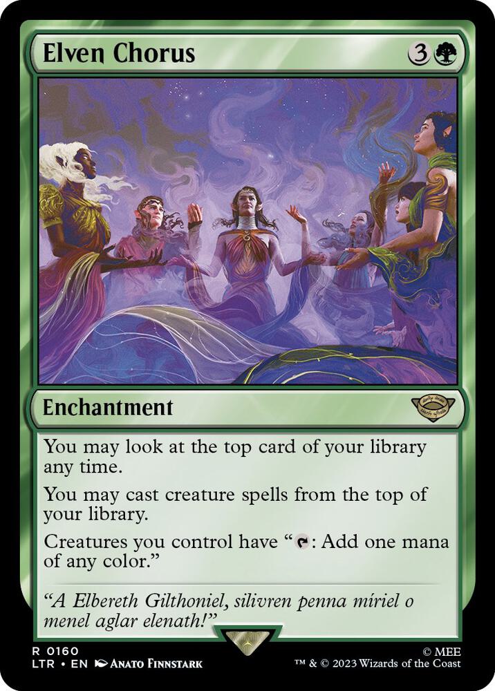 Elven Chorus 160 card from Universes Beyond: The Lord of the Rings: Tales of Middle-earth