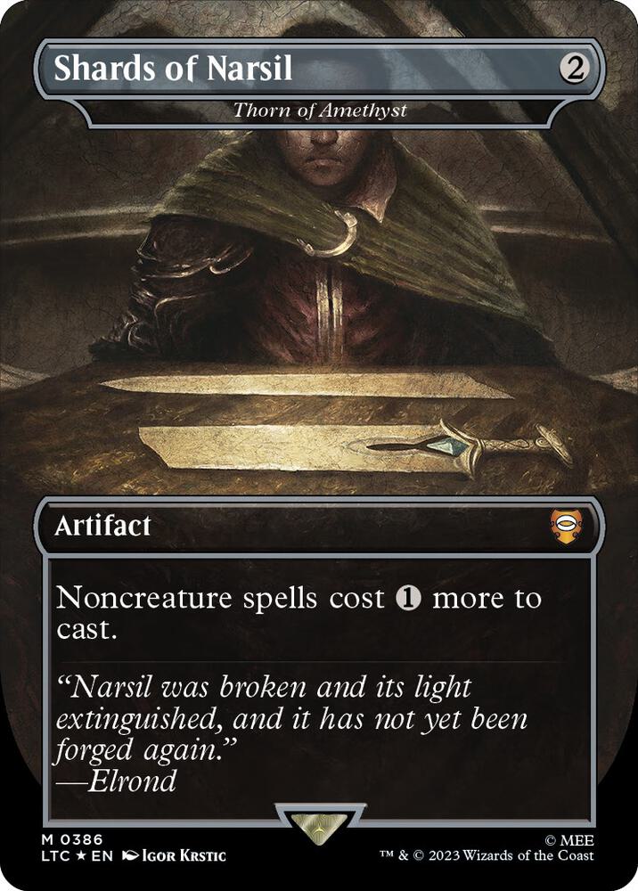 Shards of Narsil - Thorn of Amethyst (Borderless) (Surge Foil) 386 card from Commander: The Lord of the Rings: Tales of Middle-earth