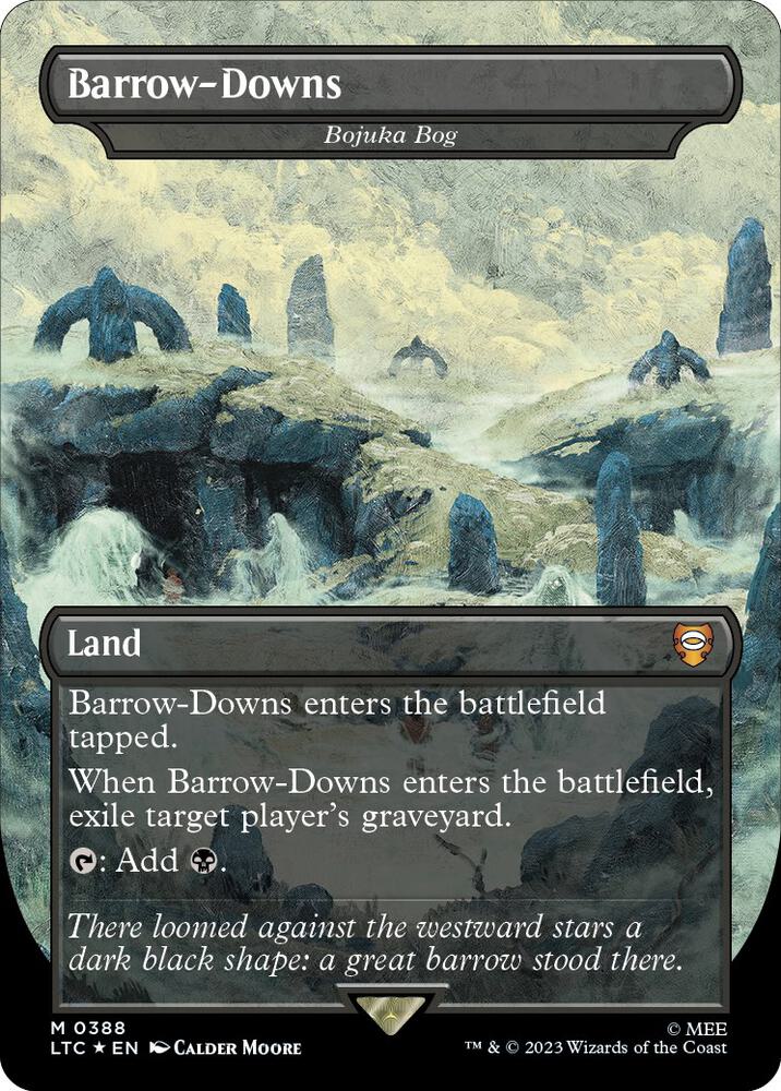 Barrow-Downs - Bojuka Bog (Borderless) (Surge Foil) 388 card from Commander: The Lord of the Rings: Tales of Middle-earth