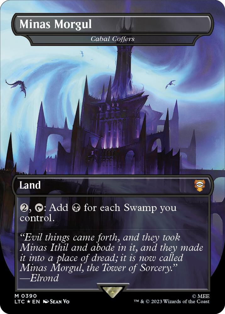 Minas Morgul - Cabal Coffers (Borderless) (Surge Foil) 390 card from Commander: The Lord of the Rings: Tales of Middle-earth
