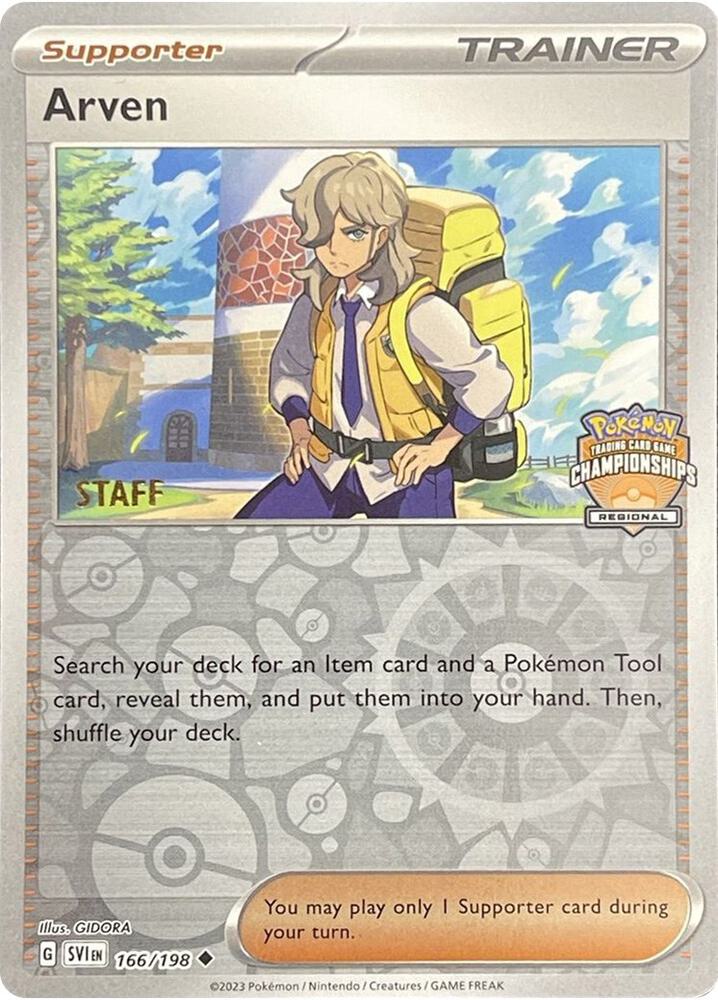 Arven (Regional Championships) [Staff] 166/198 card from League & Championship Cards