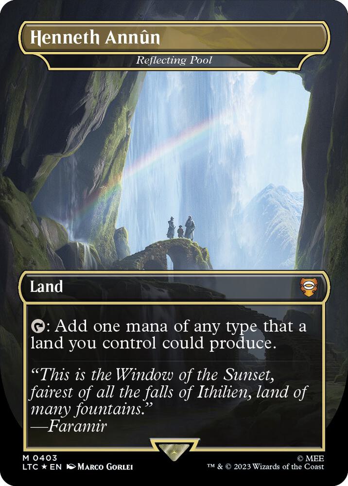 Henneth Annun - Reflecting Pool (Borderless) (Surge Foil) 403 card from Commander: The Lord of the Rings: Tales of Middle-earth