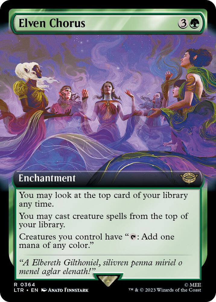 Elven Chorus (Extended Art) 364 card from Universes Beyond: The Lord of the Rings: Tales of Middle-earth