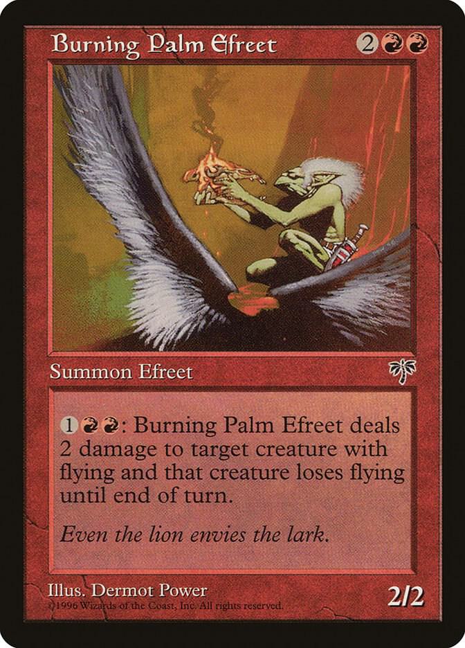Burning Palm Efreet card from Mirage