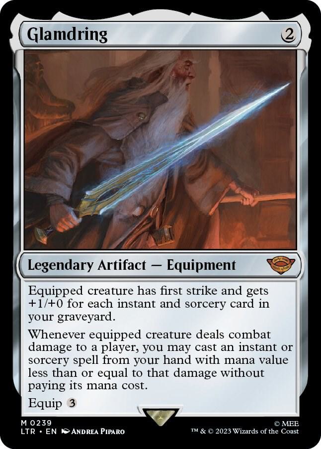 Glamdring 239 card from Universes Beyond: The Lord of the Rings: Tales of Middle-earth
