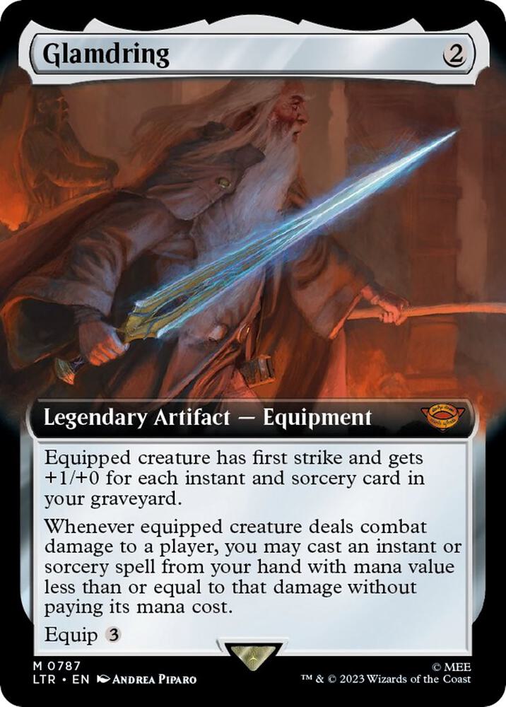 Glamdring (Extended Art) (Surge Foil) 787 card from Universes Beyond: The Lord of the Rings: Tales of Middle-earth