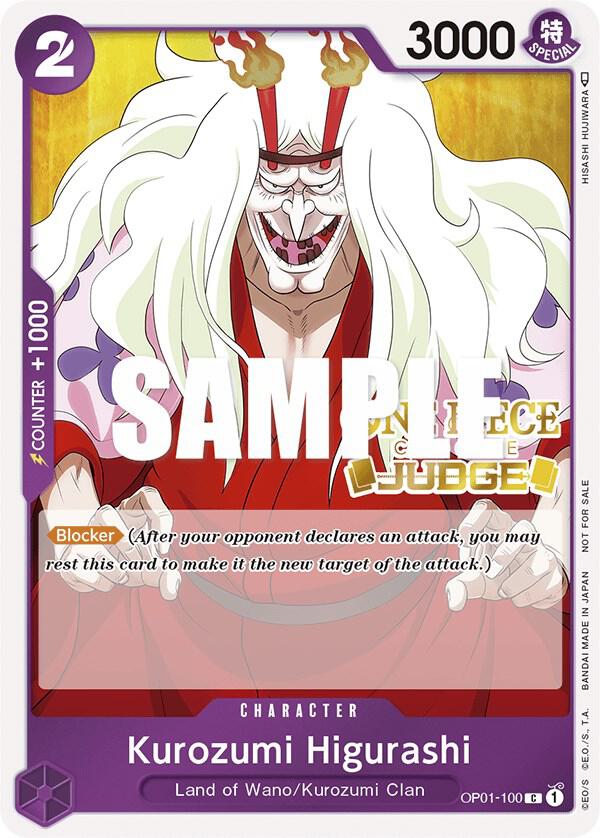 Kurozumi Higurashi (Judge) OP01-100 card from One Piece Promotion Cards