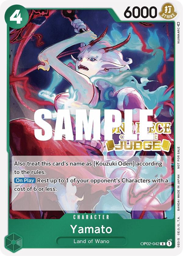 Yamato (Judge) OP02-042 card from One Piece Promotion Cards