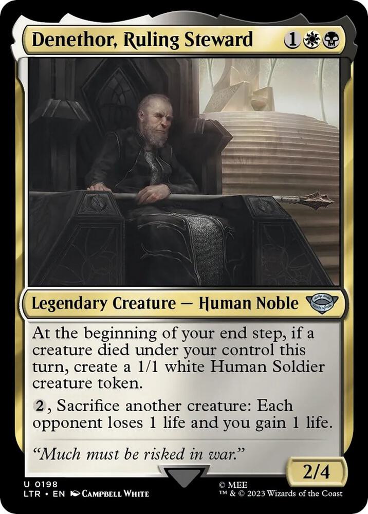 Denethor, Ruling Steward 198 card from Universes Beyond: The Lord of the Rings: Tales of Middle-earth