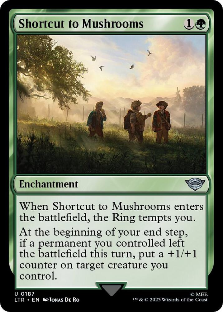 Shortcut to Mushrooms 187 card from Universes Beyond: The Lord of the Rings: Tales of Middle-earth