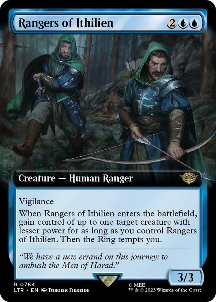 Rangers of Ithilien (Extended Art) (Surge Foil) 764 card from Universes Beyond: The Lord of the Rings: Tales of Middle-earth