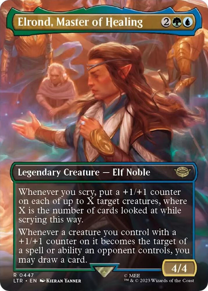 Elrond, Master of Healing (Borderless) 447 card from Universes Beyond: The Lord of the Rings: Tales of Middle-earth