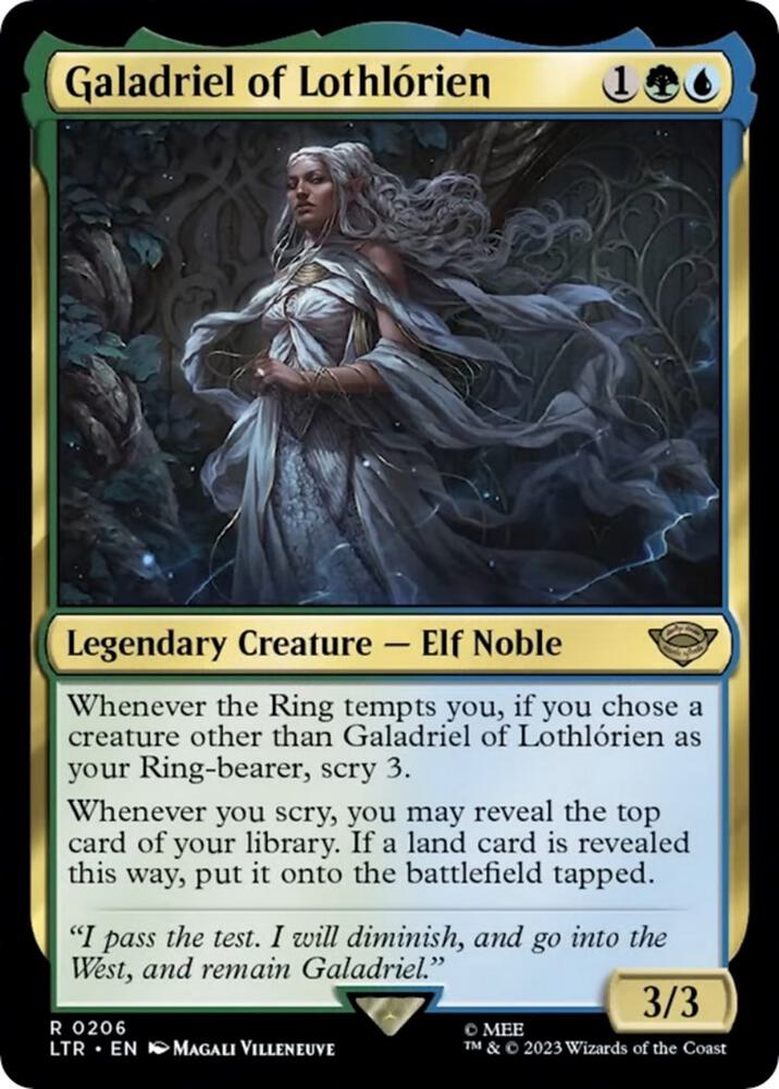 Galadriel of Lothlorien 206 card from Universes Beyond: The Lord of the Rings: Tales of Middle-earth