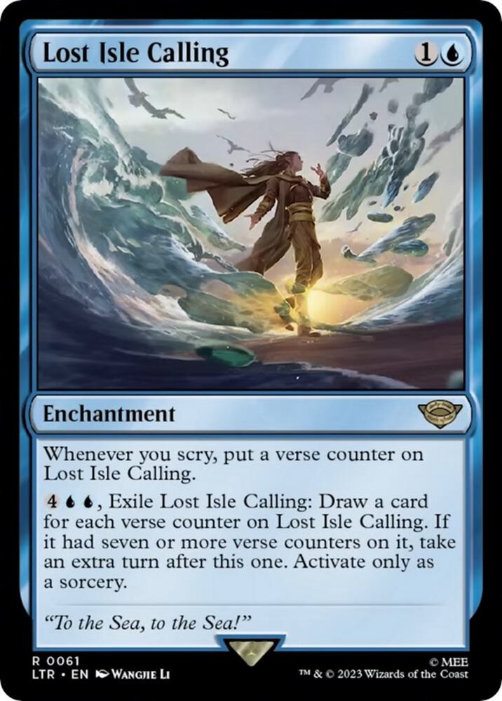 Lost Isle Calling 61 card from Universes Beyond: The Lord of the Rings: Tales of Middle-earth