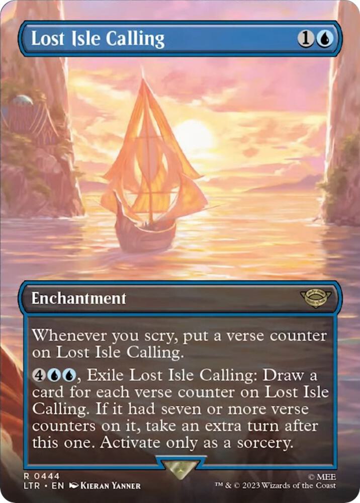 Lost Isle Calling (Borderless) 444 card from Universes Beyond: The Lord of the Rings: Tales of Middle-earth