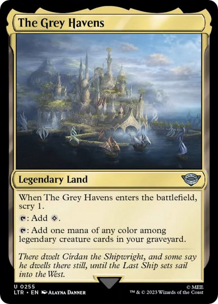 The Grey Havens 255 card from Universes Beyond: The Lord of the Rings: Tales of Middle-earth