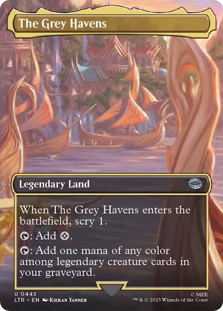 The Grey Havens (Borderless) 443 card from Universes Beyond: The Lord of the Rings: Tales of Middle-earth