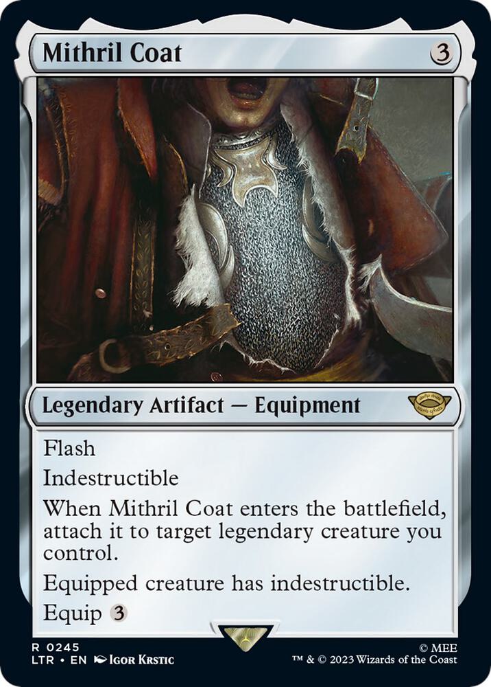 Mithril Coat 245 card from Universes Beyond: The Lord of the Rings: Tales of Middle-earth