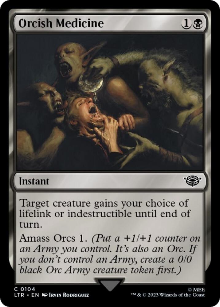 Orcish Medicine 104 card from Universes Beyond: The Lord of the Rings: Tales of Middle-earth