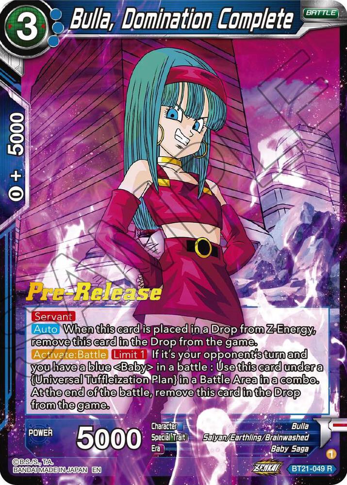Bulla, Domination Complete BT21-049 card from Wild Resurgence Pre-Release Cards