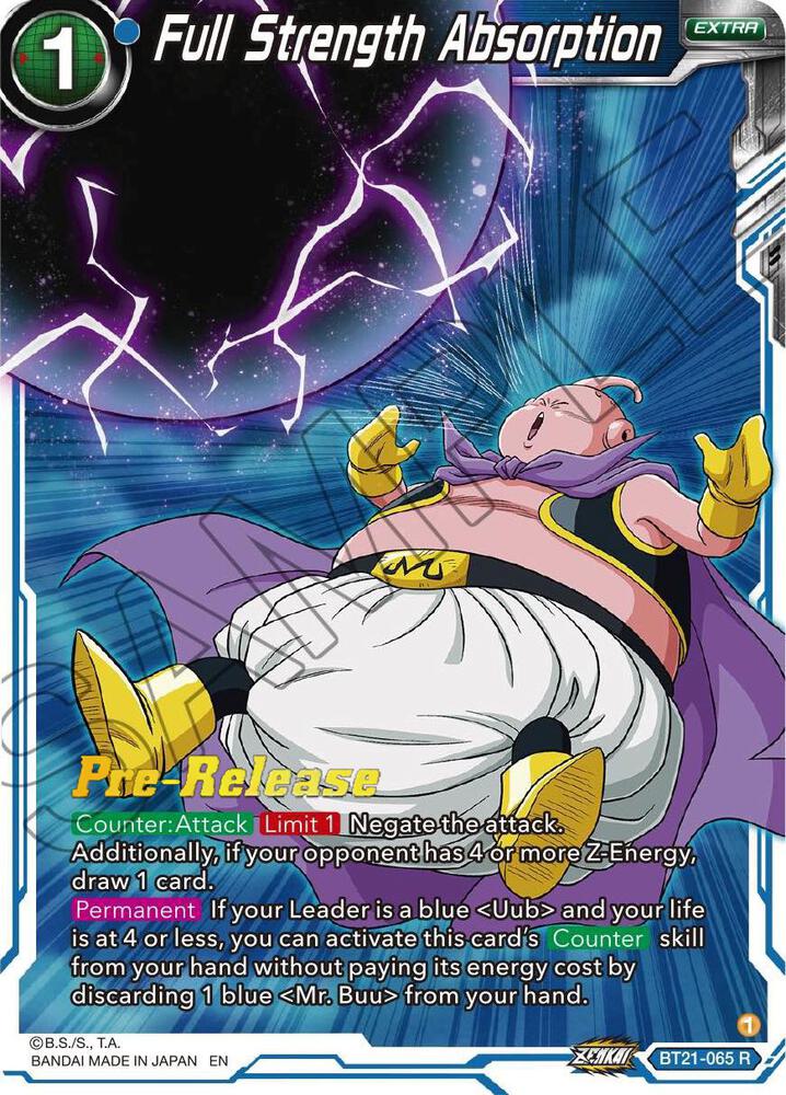 Full Strength Absorption BT21-065 card from Wild Resurgence Pre-Release Cards