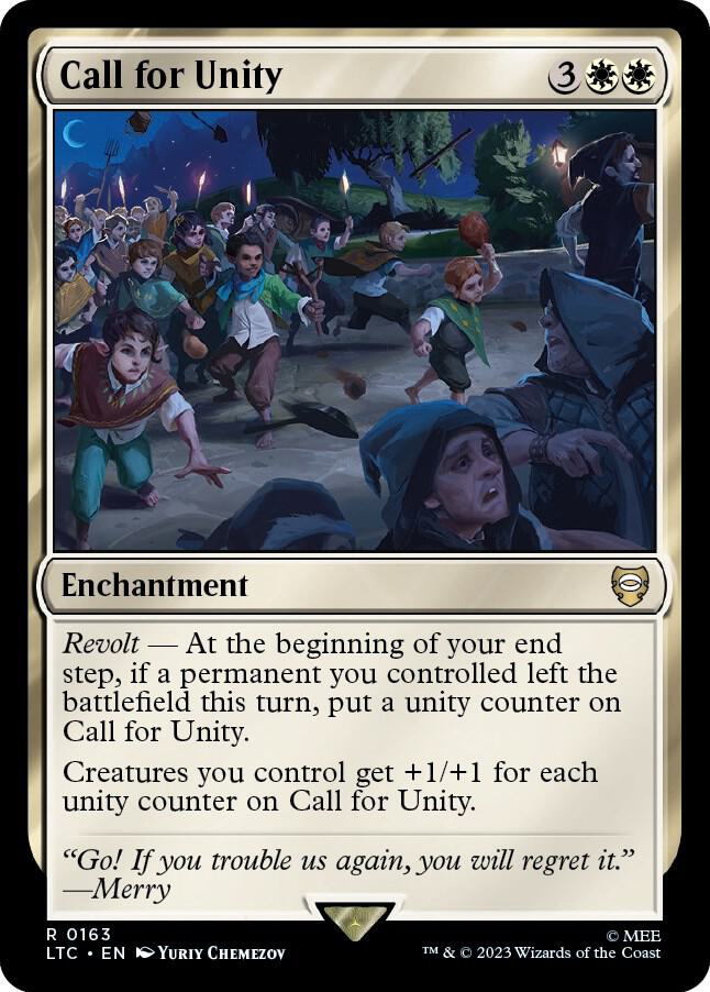 Call for Unity 163 card from Commander: The Lord of the Rings: Tales of Middle-earth