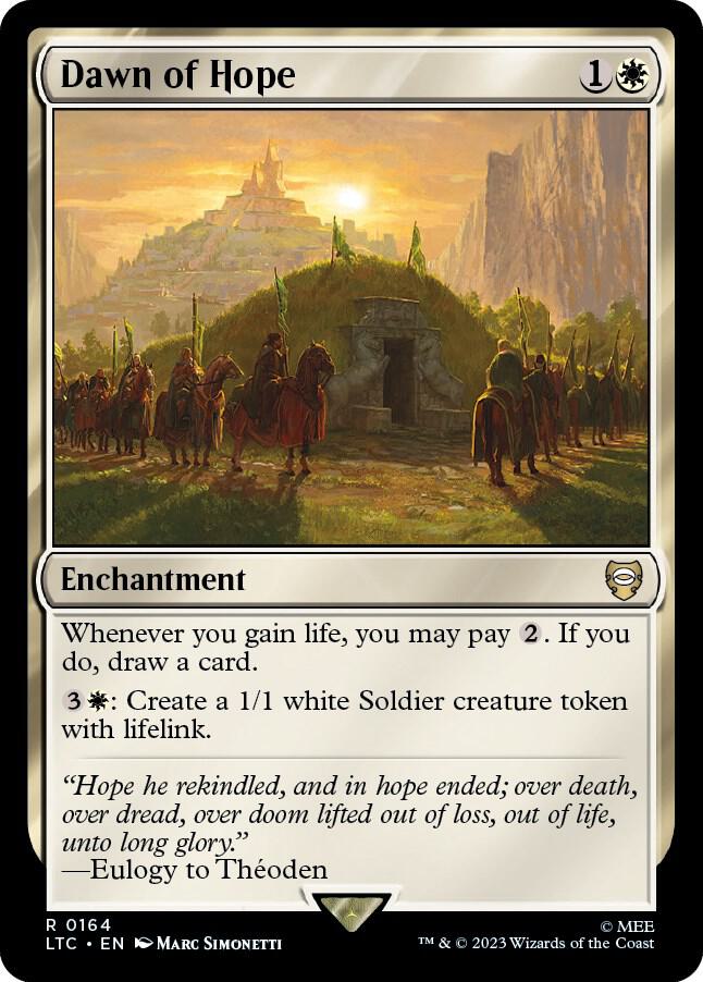 Dawn of Hope 164 card from Commander: The Lord of the Rings: Tales of Middle-earth