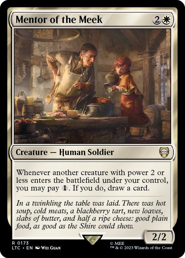 Mentor of the Meek 173 card from Commander: The Lord of the Rings: Tales of Middle-earth