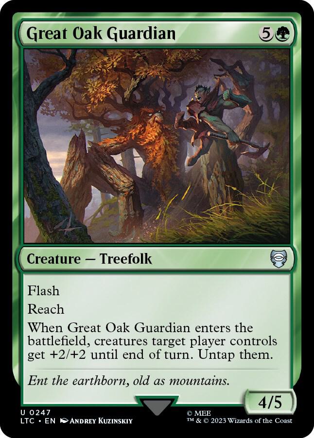 Great Oak Guardian 247 card from Commander: The Lord of the Rings: Tales of Middle-earth