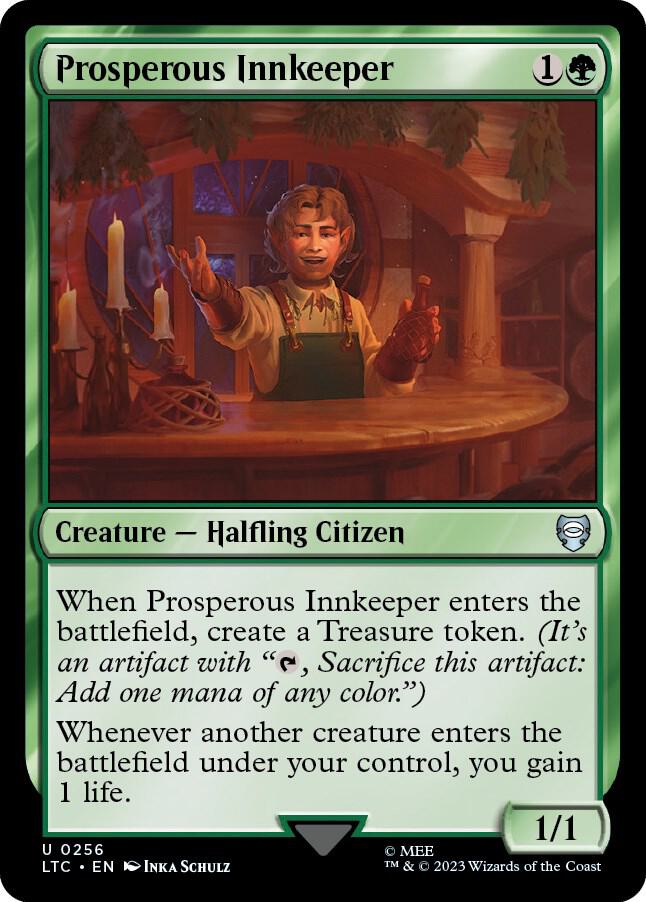 Prosperous Innkeeper 256 card from Commander: The Lord of the Rings: Tales of Middle-earth