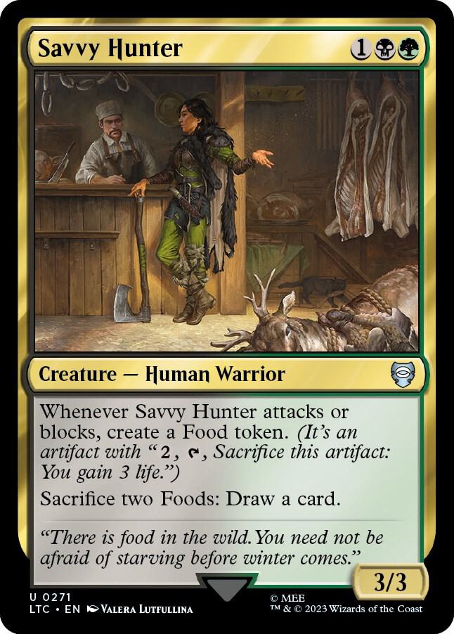 Savvy Hunter 271 card from Commander: The Lord of the Rings: Tales of Middle-earth