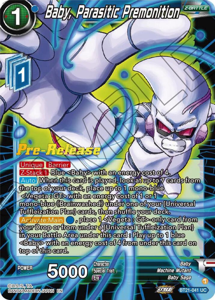 Baby, Parasitic Premonition BT21-041 card from Wild Resurgence Pre-Release Cards