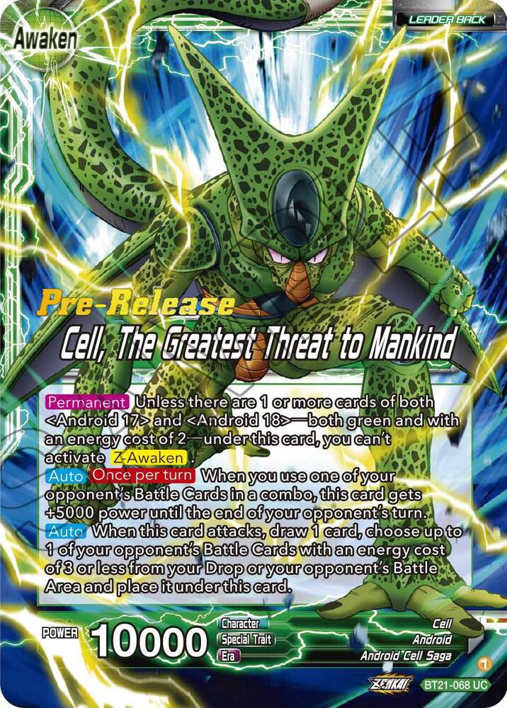 Cell // Cell, The Greatest Threat to Mankind BT21-068 card from Wild Resurgence Pre-Release Cards