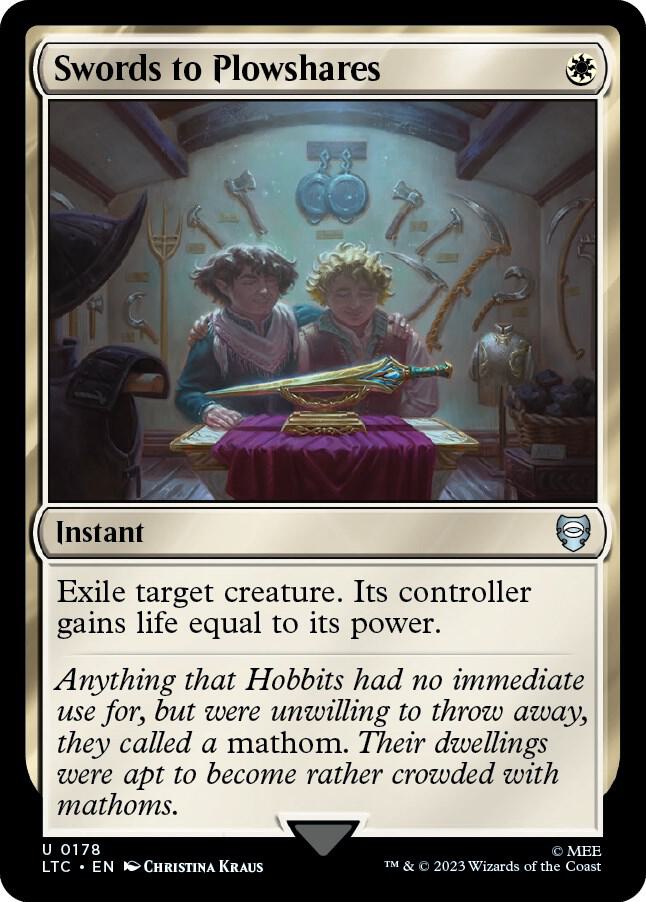 Swords to Plowshares 178 card from Commander: The Lord of the Rings: Tales of Middle-earth