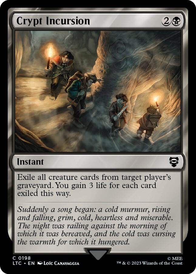 Crypt Incursion 198 card from Commander: The Lord of the Rings: Tales of Middle-earth