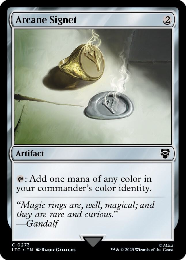 Arcane Signet 273 card from Commander: The Lord of the Rings: Tales of Middle-earth