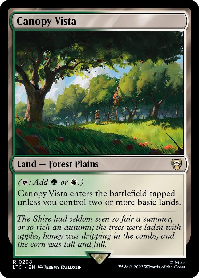 Canopy Vista 298 card from Commander: The Lord of the Rings: Tales of Middle-earth