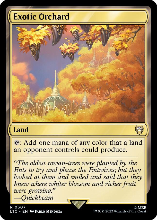 Exotic Orchard 307 card from Commander: The Lord of the Rings: Tales of Middle-earth